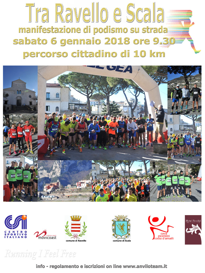 Tra ravello e scala gara podistica 2018