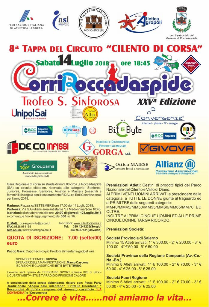 Corriroccadaspide 2018 Roccadaspide