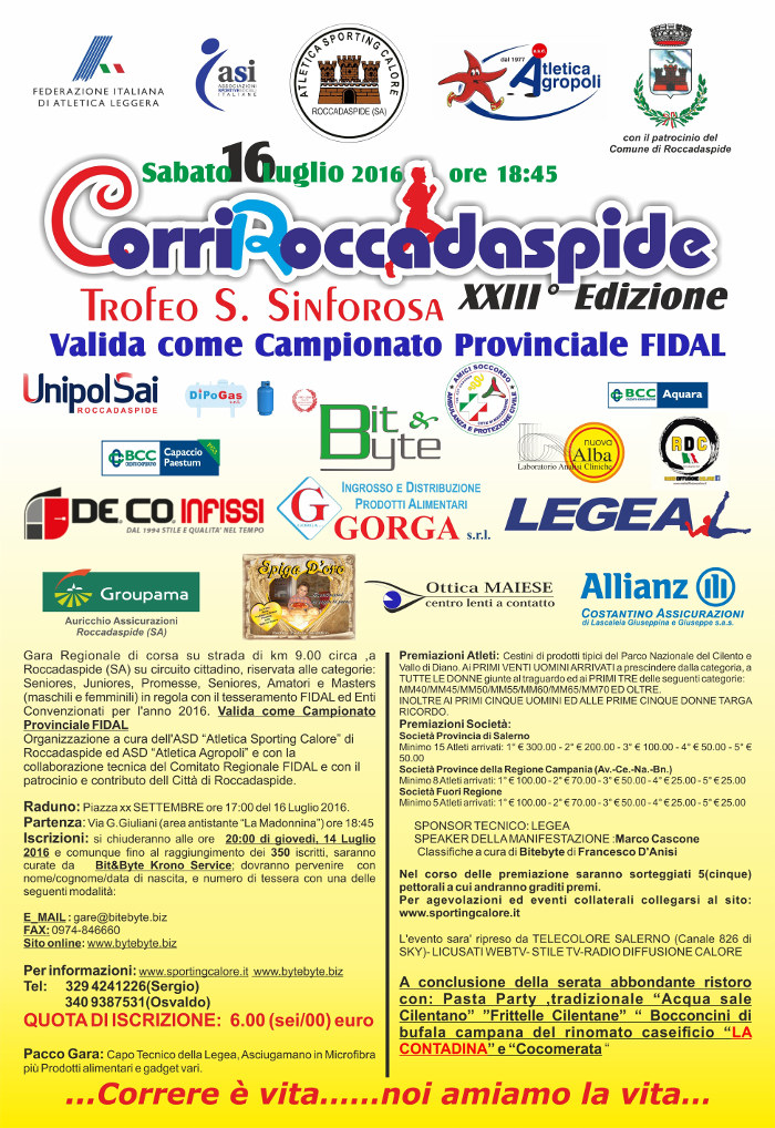 Roccadaspide Corri 2016