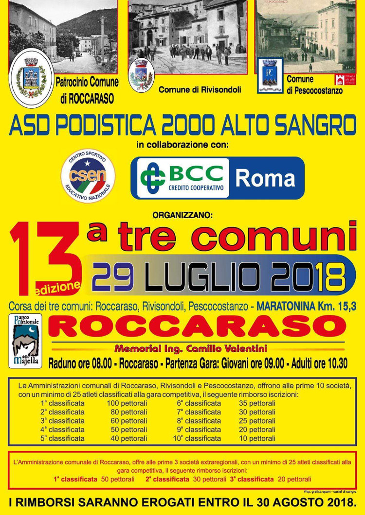 Tre Comuni Roccaraso 2018