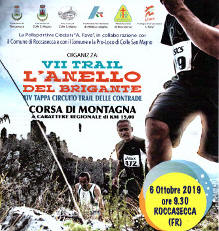 Anello del Brigante 2019 trail di Roccasecca