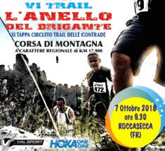 L'Anello del Brigante 2018 Trail di Roccasecca