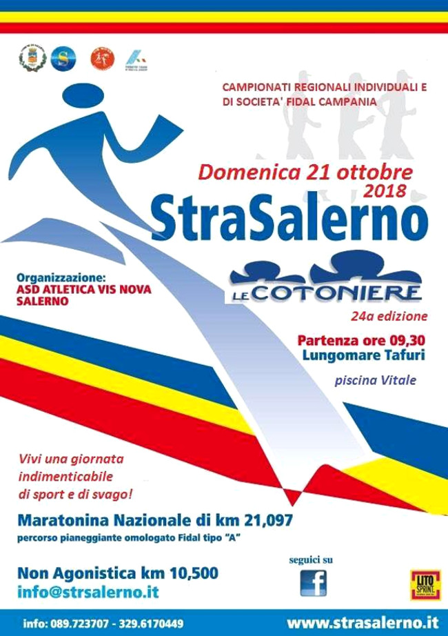 StraSalerno Half Mrathon 2018 e gara podistica 10km