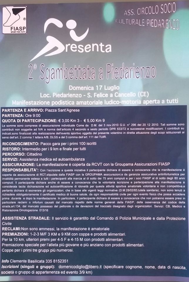 Piedarienzo SanFelice a Cancello 2016