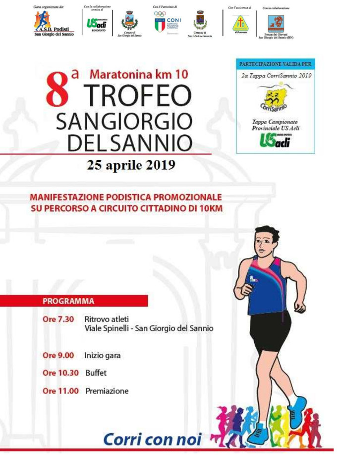 Trofeo San Giorgio del Sannio 2019 gara podistica