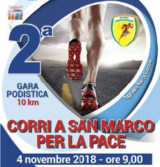 Corri a San Marco Evangelista per la pace 2018 gara podistica