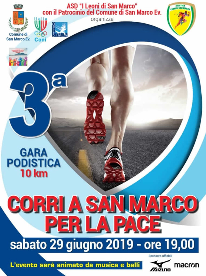 Corri a San Marco Evangelista per la pace 2019 gara