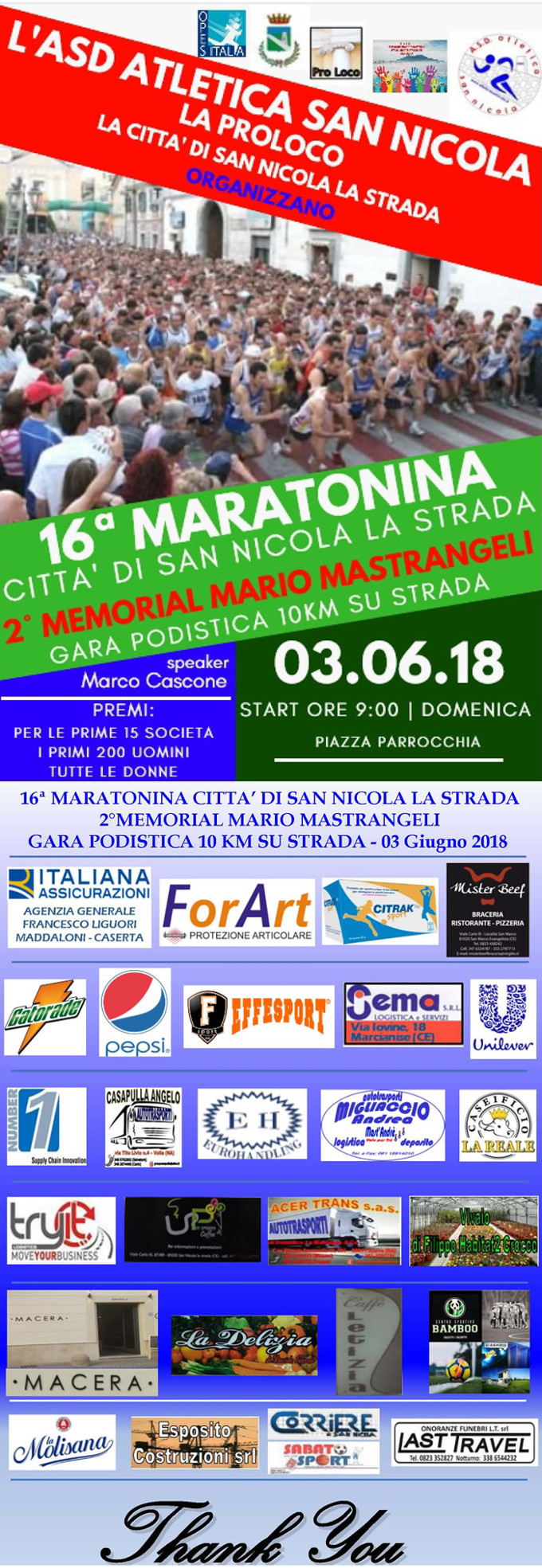 San Nicola La Strada maratonina 2018