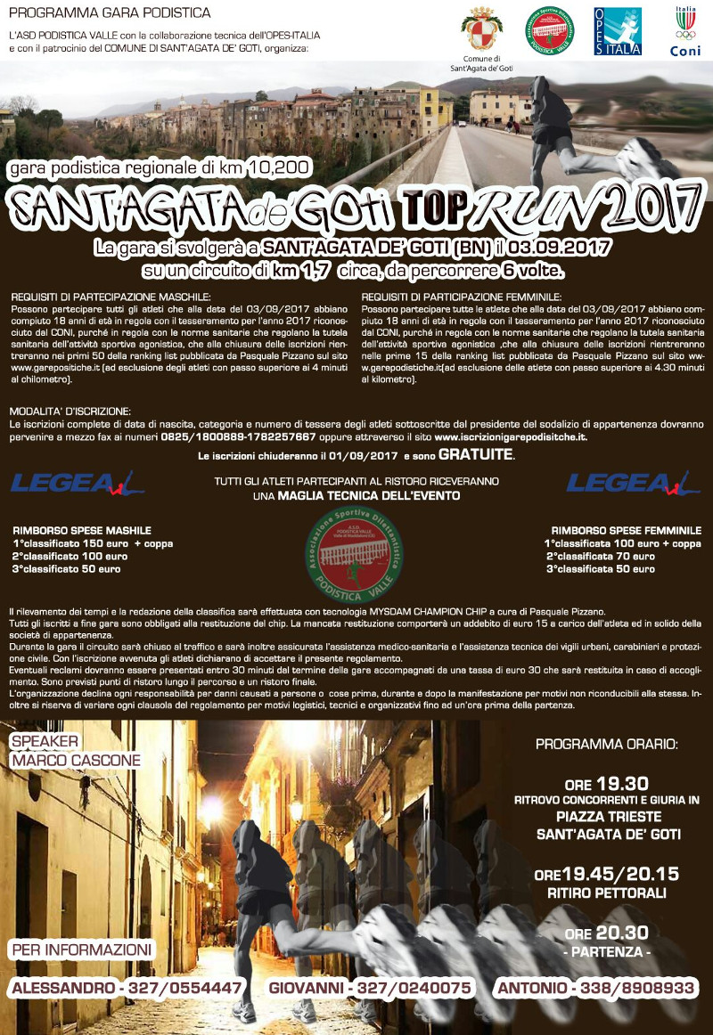 Sant'Agata dei Goti Top Run 2017