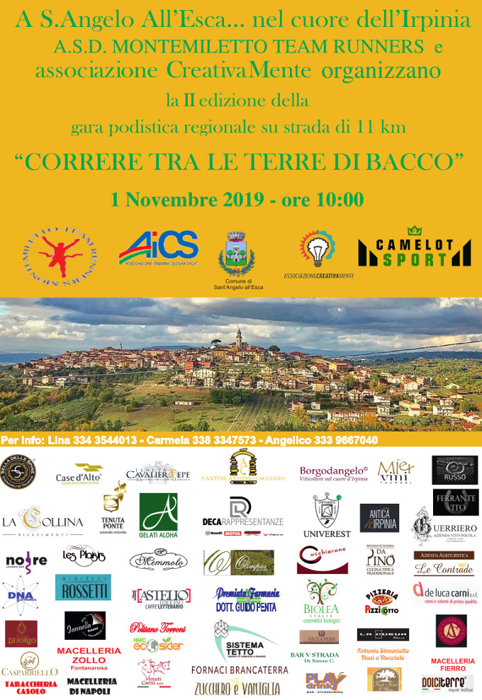 Correre tra le Terre di Bacco 2019 gara Sant'Angelo all'Esca