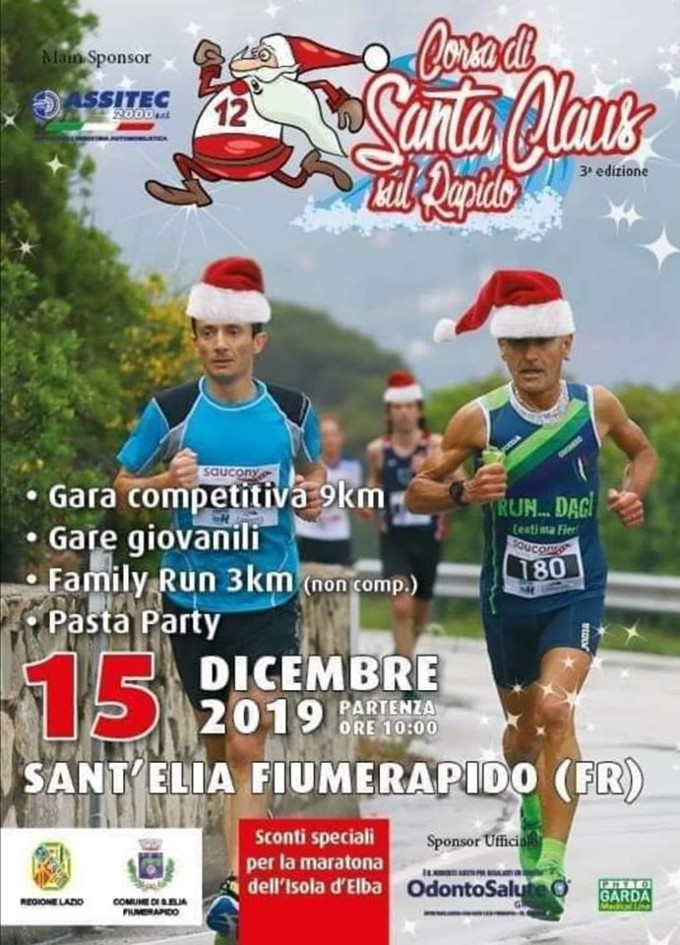 Santa Claus sul Rapido 2019 gara podistica