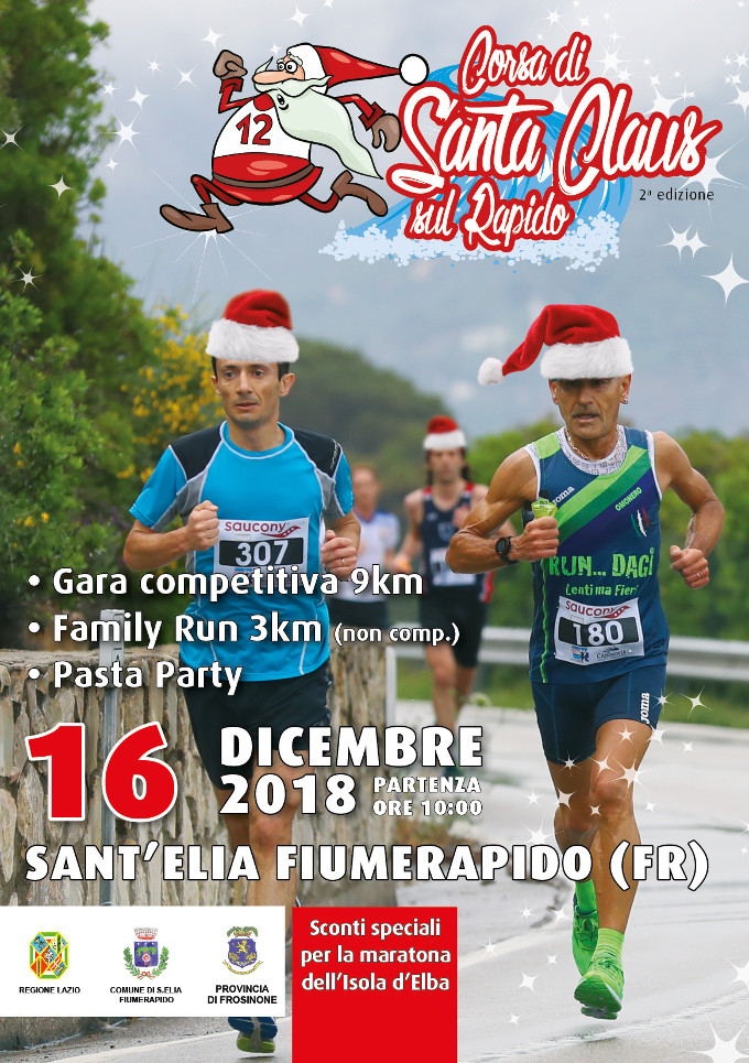 corsa di santa_claus sul Rapido 2018 Sant'Elia Fiumerapido