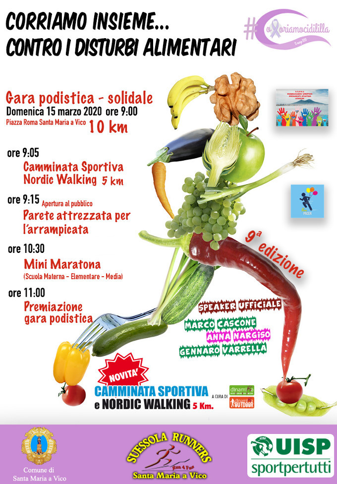 CorriAmo insieme contro i disturbi alimentari 2020 gara podistica di Santa_Maria a Vico