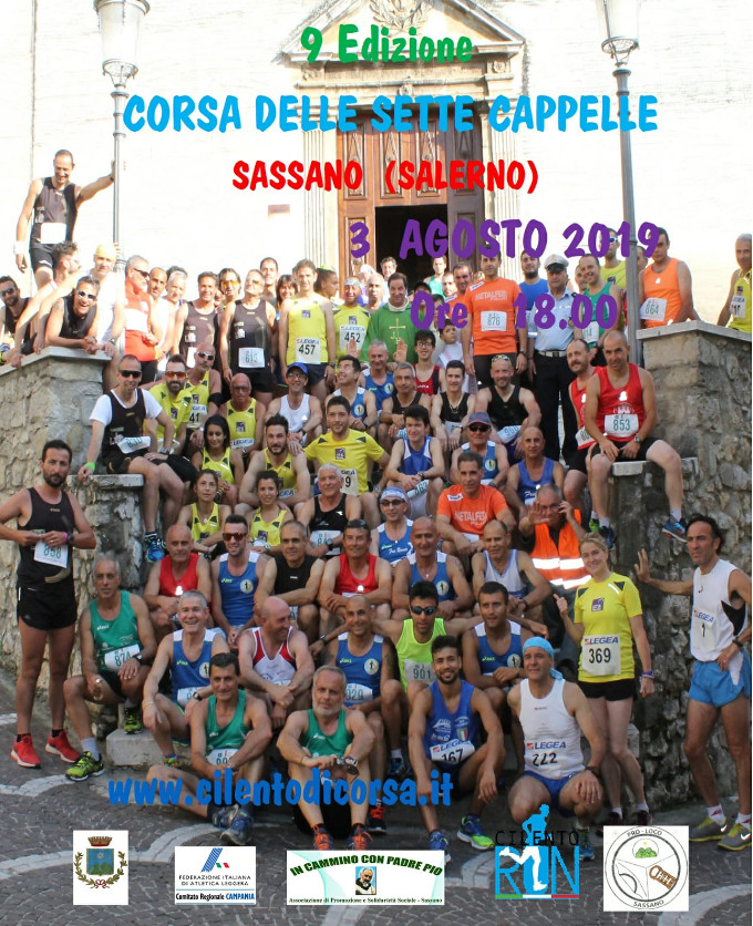 Corsa podistica delle Sette Cappelle 2019 gara di Sassano