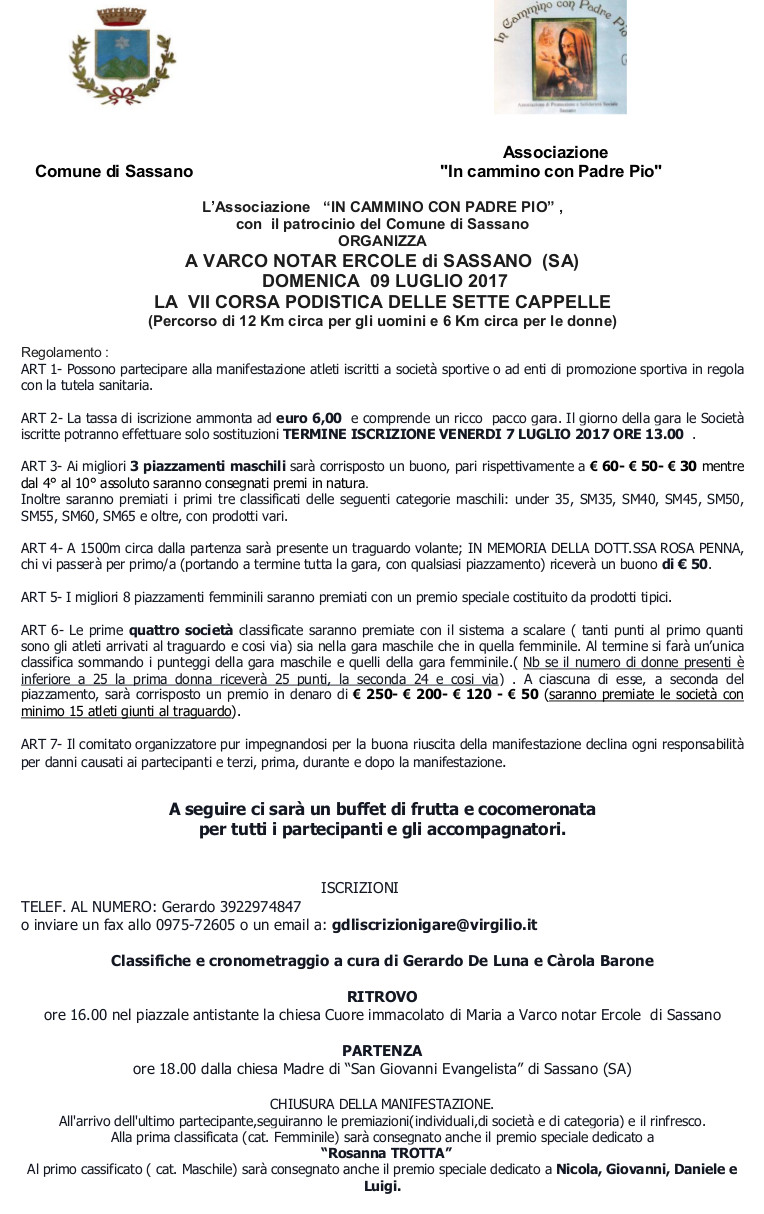 Sassano Sette Cappelle 2017