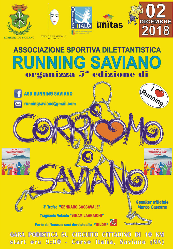 Corriamo Saviano 2018 gara podistica di Saviano