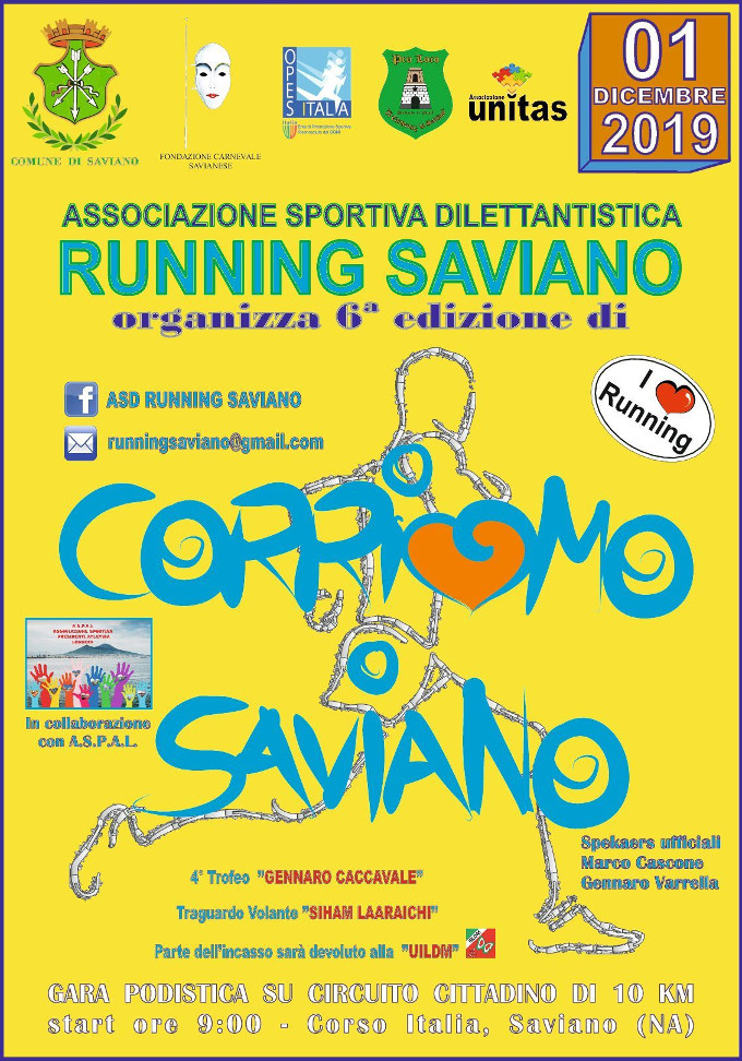 Corriamo Saviano 2019 gara podistica