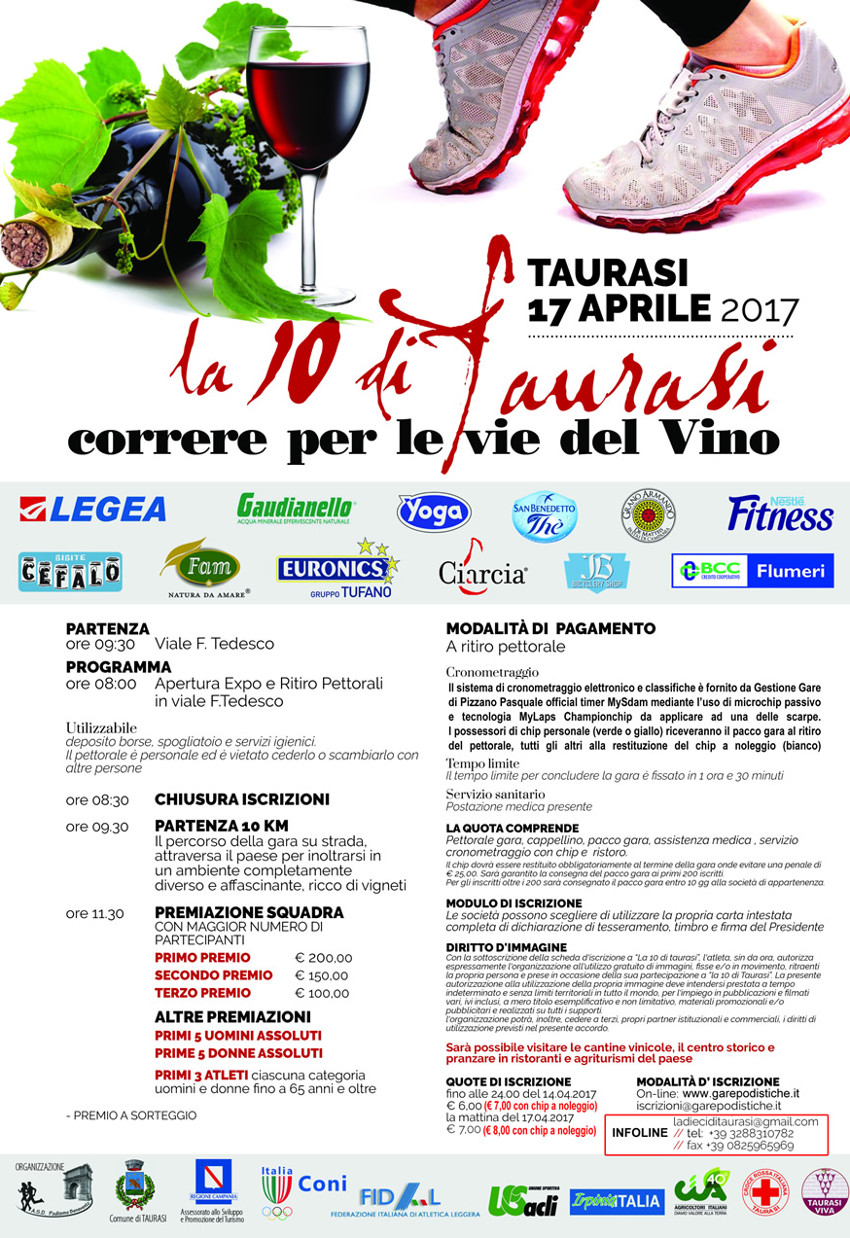 Taurasi gara podistica 2017