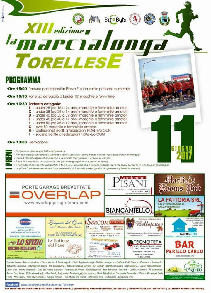 Torella dei Lombardi gara podistica Torellese 2017