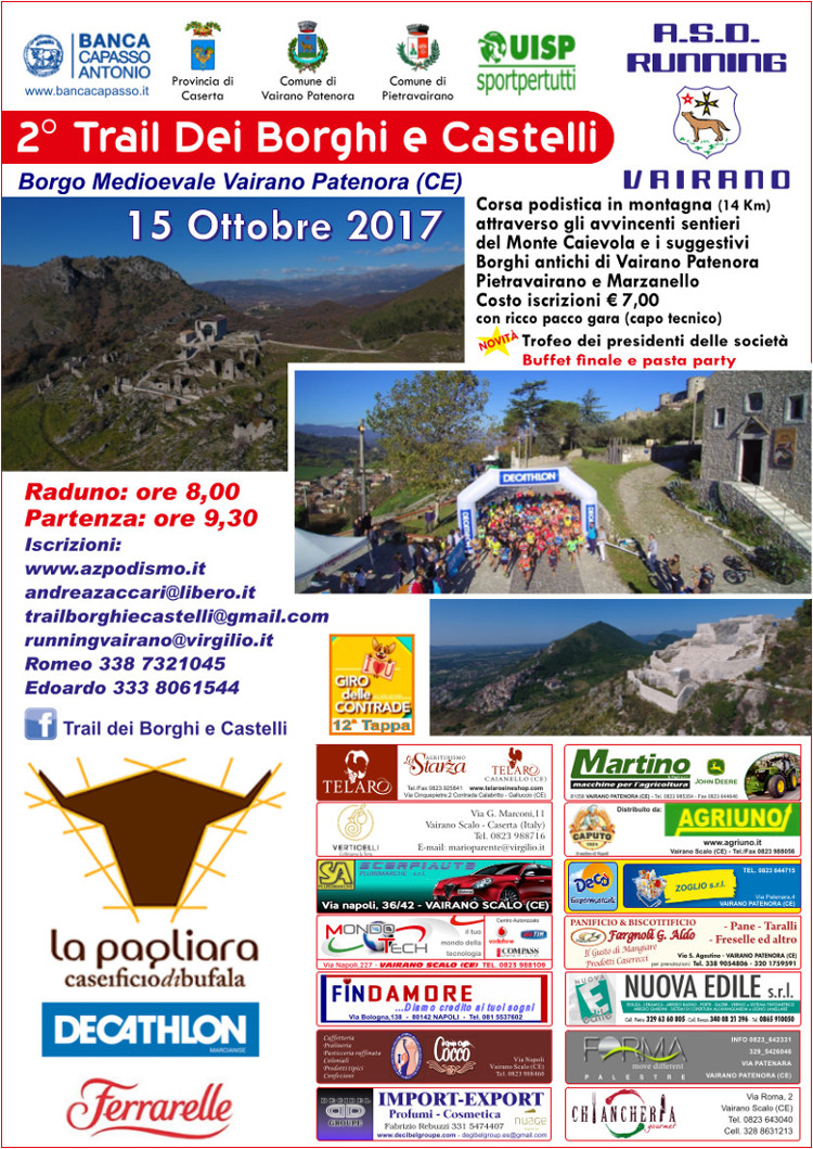 Vairano Patenora Trail dei borghi e castelli 2017