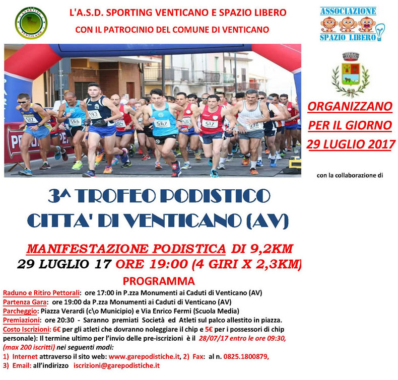 Venticano gara podistica 2017