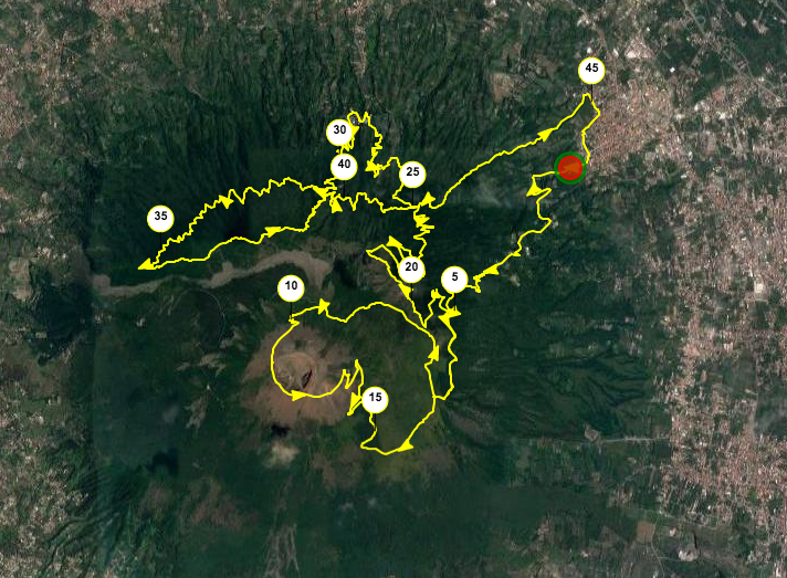 percorso vesuvio 2017