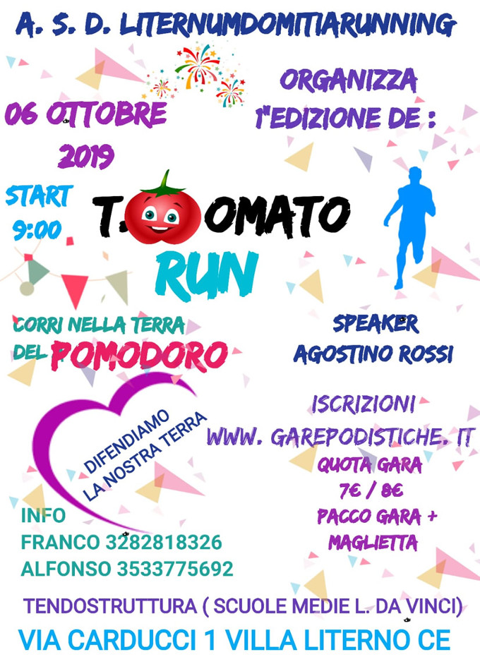 Tomato run gara podistica di villa literno