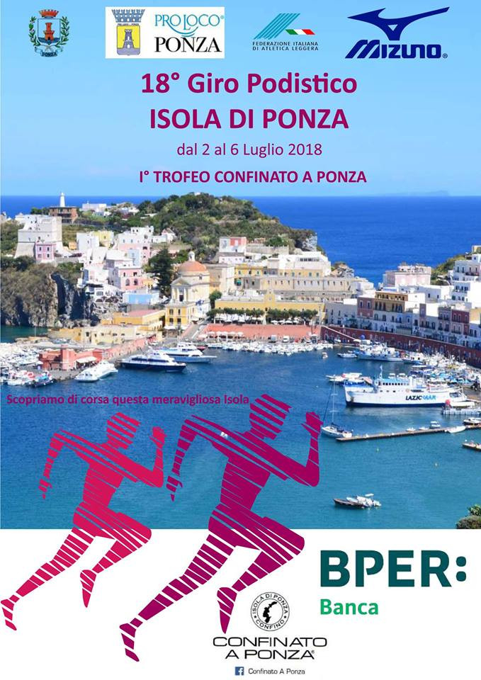 Giro podistico a tappe Ponza luglio 2018
